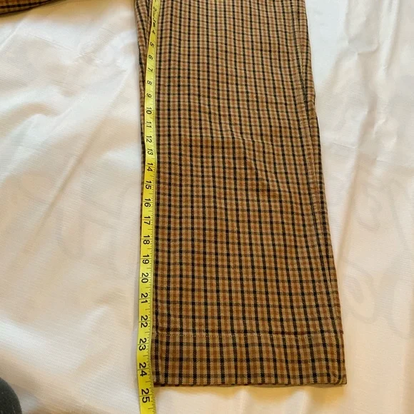 Madewell Plaid Slim Emmet Wide Leg Crop Pants Size 28 - Picture 12 of 15